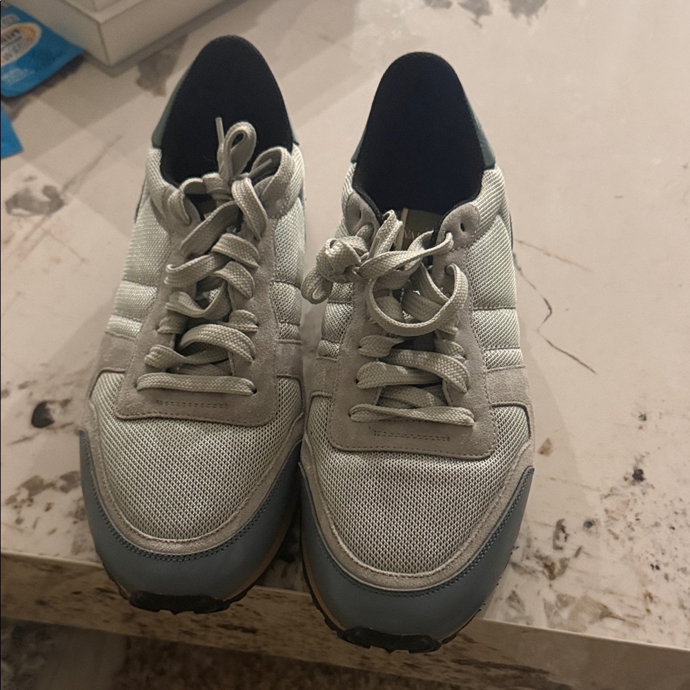 Valentino Gray and White Men's Sneakers